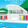 Affiche ''Dieulefit, La piscine art-déco''