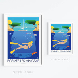 Affiche ''Les fonds marins de Bormes-les-Mimosas''