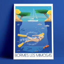 Affiche ''Les fonds marins de Bormes-les-Mimosas''