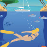 Affiche ''Les fonds marins de Bormes-les-Mimosas''