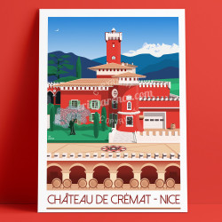 Affiche ''Nice, le château de crémat''