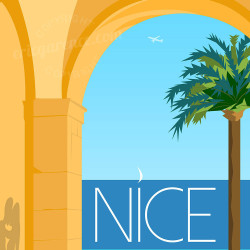 Affiche ''Nice, Les Ponchettes''