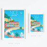 Affiche ''Nice, Le quai des Etats-Unis''