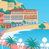 Affiche ''Nice, Le quai des Etats-Unis''