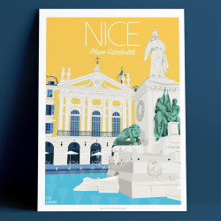 Affiche ''Nice, La place Garibaldi''