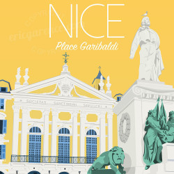 Affiche ''Nice, La place Garibaldi''