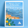 Affiche ''Menton, Riviera et Merveilles''