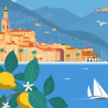 Affiche ''Menton, Riviera et Merveilles''