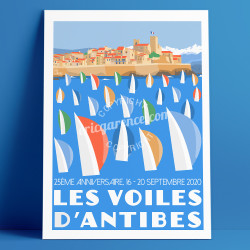 Poster ''Les 25ème Voiles d'Antibes''