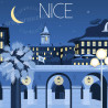 Affiche ''Le vieux Nice à minuit''