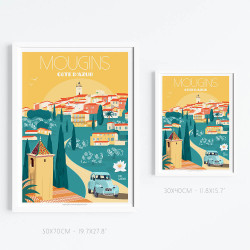 Affiche ''Mougins, Le soir''