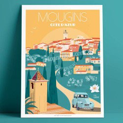 Affiche ''Mougins, Le soir''
