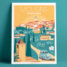Affiche ''Mougins, Le soir''