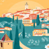 Affiche ''Mougins, Le soir''