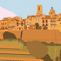 Affiche ''Saint-Paul-de-Vence en automne''