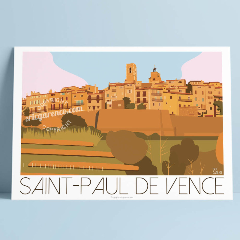 Affiche ''Saint-Paul-de-Vence en automne'' Affiche ''Saint-Paul-de-Vence en automne''