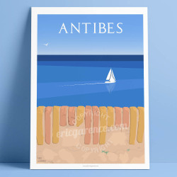 Affiche ''Antibes, Les remparts''
