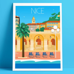 Affiche ''Le vieux Nice à midi''