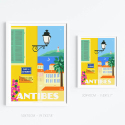 Affiche ''Antibes, La commune libre du safranier''
