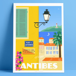 Affiche ''Antibes, La commune libre du safranier''