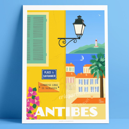 Affiche ''Antibes, La commune libre du safranier''