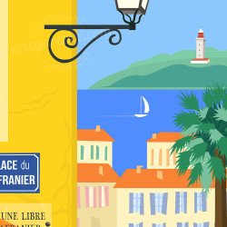 Affiche ''Antibes, La commune libre du safranier''