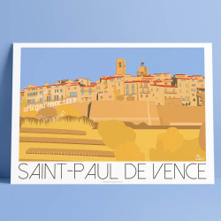 Affiche ''Saint-Paul-de-Vence en Eté''