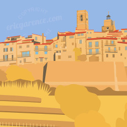 Affiche ''Saint-Paul-de-Vence en Eté''