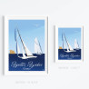 Poster ''Les Régates en Baie de Cannes''