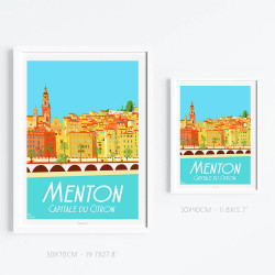 Affiche ''Menton, Capitale du citron''