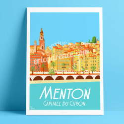 Affiche ''Menton, Capitale du citron''