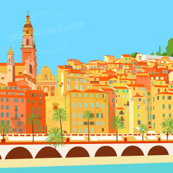 Affiche ''Menton, Capitale du citron''