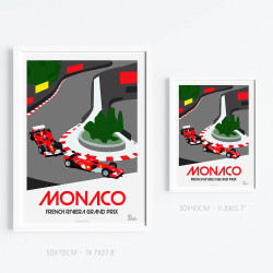 Affiche ''Monaco, French Riviera Grand Prix''