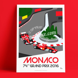 Affiche ''Monaco, French Riviera Grand Prix''
