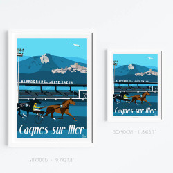 Affiche ''Cagnes-sur-Mer, L'hippodrome''
