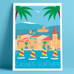 Affiche ''Cagnes-sur-Mer, les optimists''