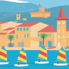 Affiche ''Cagnes-sur-Mer, les optimists''