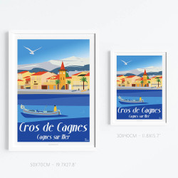 Affiche ''Cagnes-sur-Mer, Lou Cros''
