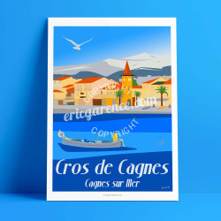 Affiche ''Cagnes-sur-Mer, Lou Cros''
