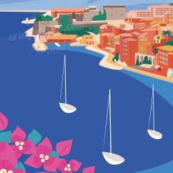 Affiche ''Villefranche-sur-Mer''