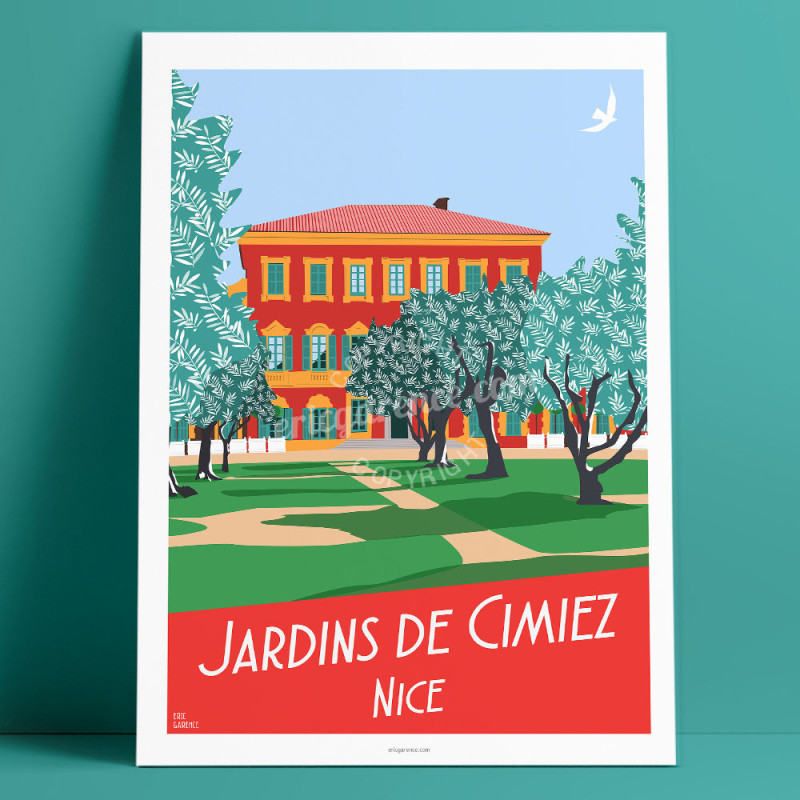 Affiche ''Nice, Les Jardins de Cimiez''