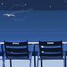 Affiche ''Nice, les Chaises Bleues by Night''