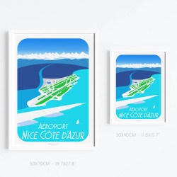 Affiche ''L'aéroport de Nice''