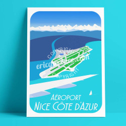 Affiche ''L'aéroport de Nice''