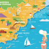 Affiche ''La Carte de la Côte d'Azur''