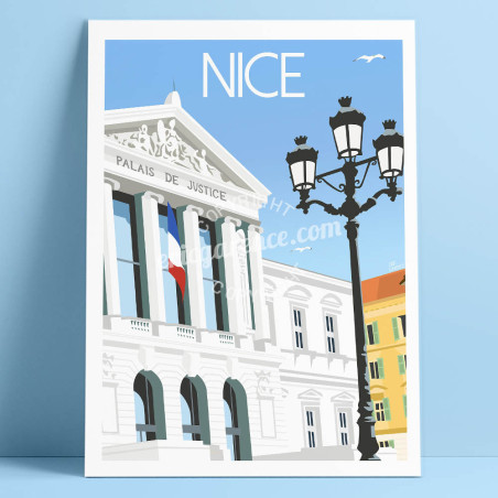 Affiche ''Nice, Le Palais de Justice''