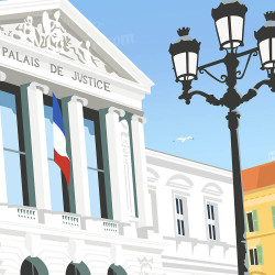 Affiche ''Nice, Le Palais de Justice''