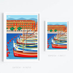 Poster ''Le Port de Nice et Lou Passagin''