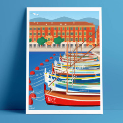 Poster ''Le Port de Nice et Lou Passagin''