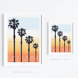 Postcard ''Nice ou Miami?''
